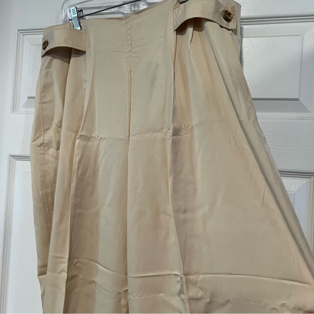 Banana Republic Cream Tencel™ Pleated Pant Wide Leg Relaxed Fit size 18 #L21 - Picture 5 of 16